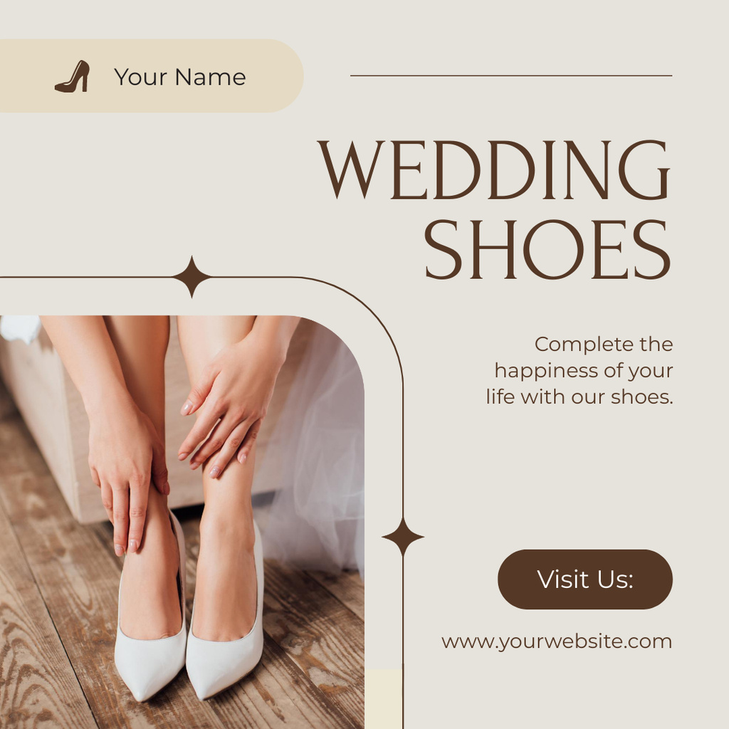 Bridal Shoe Salon Offer for Brides Instagram Šablona návrhu