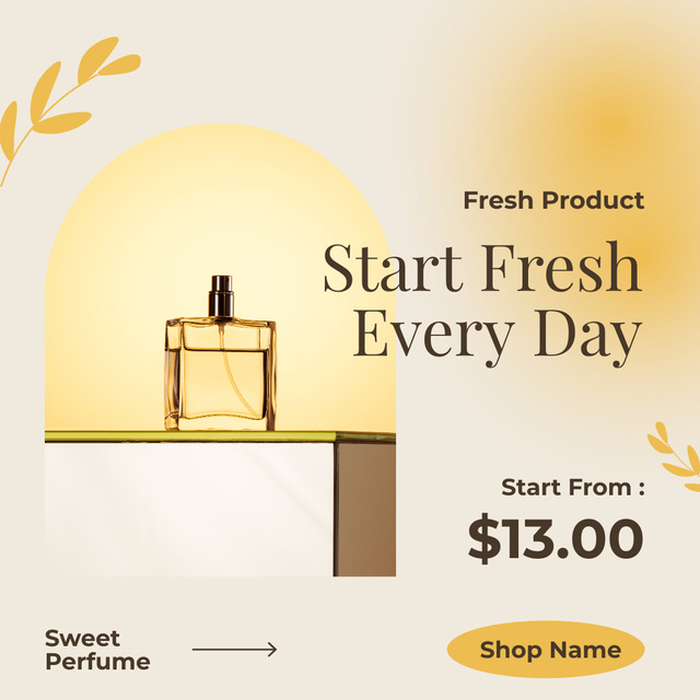 Ontwerpsjabloon van Instagram van New Fresh Fragrance Announcement