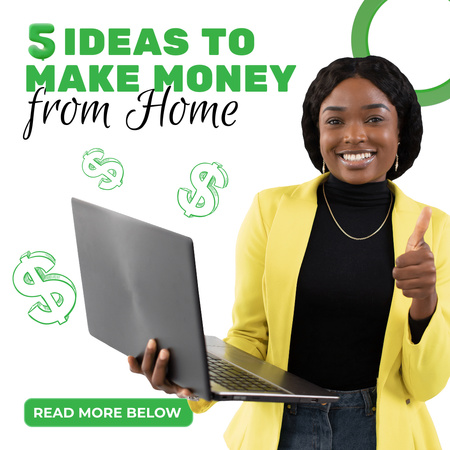 Platilla de diseño Essential Set Of Ideas In Earning Money Online Animated Post