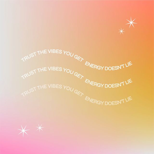 Inspirational Phrase on Gradient Instagramデザインテンプレート