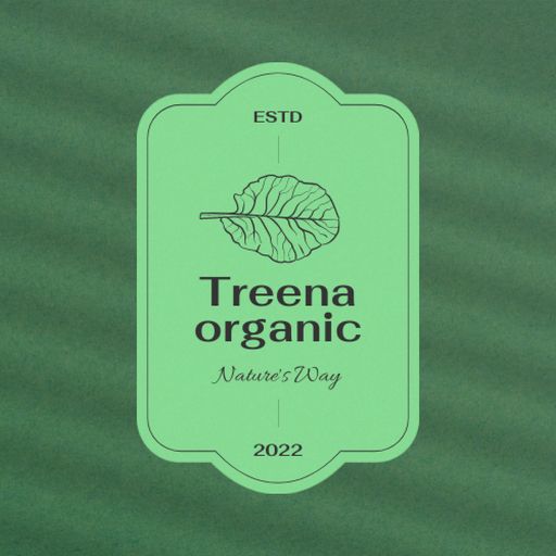Organic Shop Offer With Leaf Illustration 