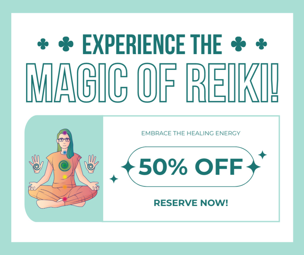 Powerful Reiki Energy Healing Session At Half Price Facebook Šablona návrhu
