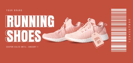 Discount Offer for Running Shoes Coupon Din Large Design Template