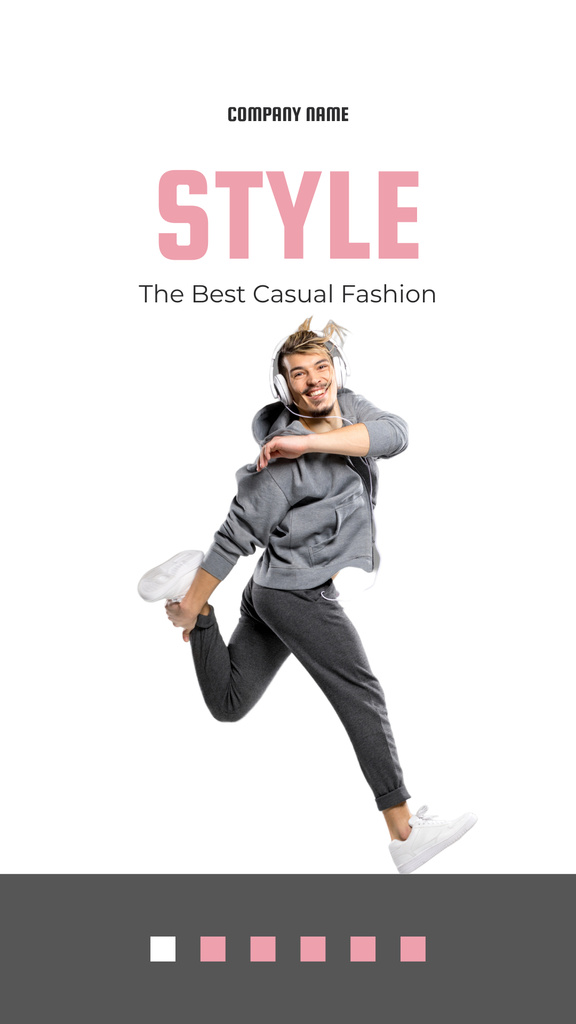 Best Casual Fashion Brand Promotion Mobile Presentation Design Template