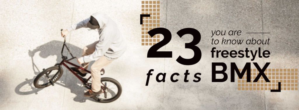Facts about freestyle bmx Facebook coverデザインテンプレート