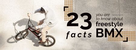 Template di design Facts about freestyle bmx Facebook cover