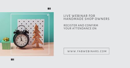 Plantilla de diseño de Live webinar for handmade shop owners Facebook AD 