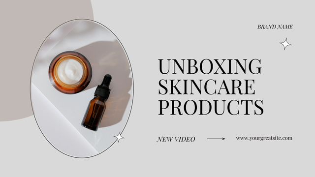 Designvorlage Unboxing Skincare Products Ad für Full HD video