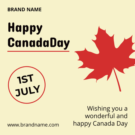 Happy Canada Day Instagram – шаблон для дизайну