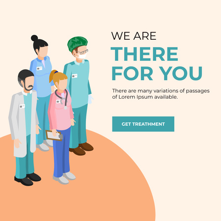 Treatment Offer with Doctors Instagram Design Template