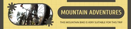 Modèle de visuel Aventures en montagne avec vélo - Ebay Store Billboard