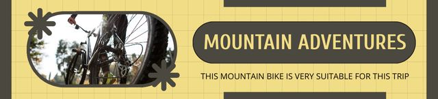 Mountain Adventures with Bicycle Ebay Store Billboard tervezősablon
