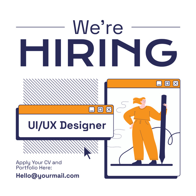 Designvorlage UI/UX Designer is Needed für LinkedIn post