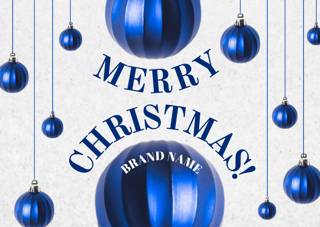 Christmas Holiday Greeting with Festive Decoration Postcardデザインテンプレート