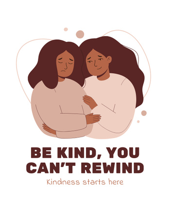 Ontwerpsjabloon van T-Shirt van Motivation of Being Kind