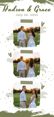 Collage with Wedding Ceremony Announcement Snapchat Moment Filter Design Template