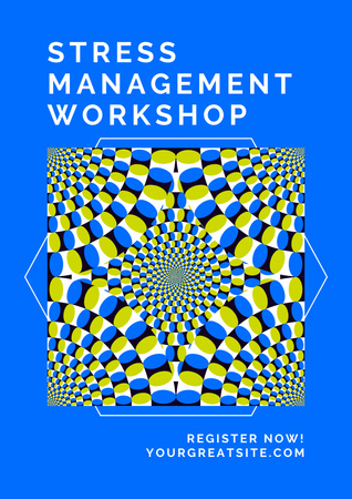 Stress Management Workshop Announcement Poster tervezősablon