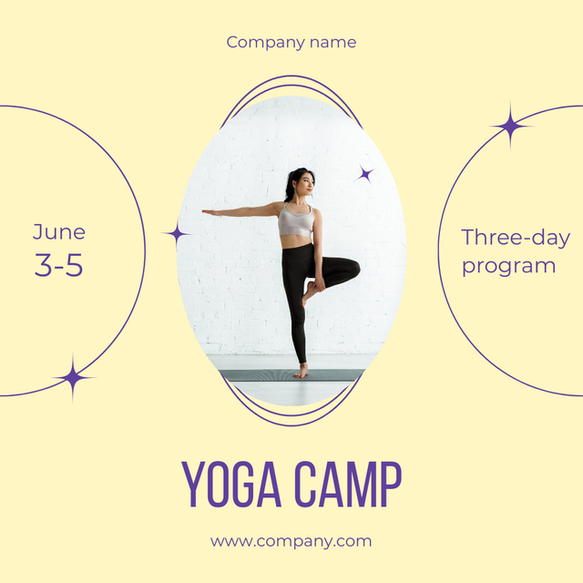 Yoga Camp Special Offer For Three Days Instagram – шаблон для дизайну