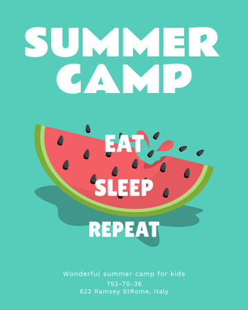 Summer Camp Ad Poster 16x20in Design Template