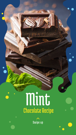 Chocolate Mint recipes Instagram Story Design Template