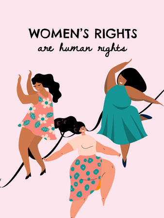 Designvorlage Awareness about Women's Rights für Poster US