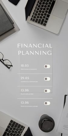 Ontwerpsjabloon van Graphic van Finance Planning schedule