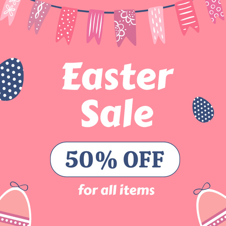 Easter Sale of All Goods Instagram Design Template
