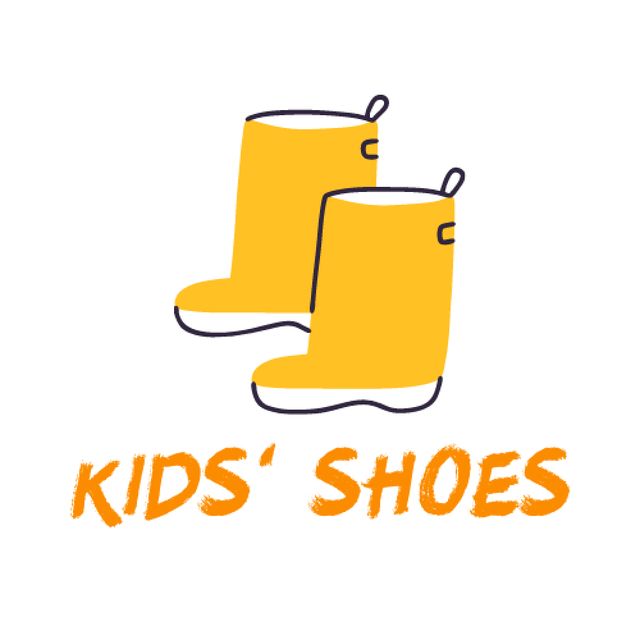 Autumn Rubber Boots Sale Announcement Animated Logo Tasarım Şablonu