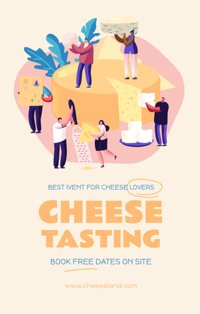 Welcome to Cheese Tasting Event Invitation 4.6x7.2in Design Template