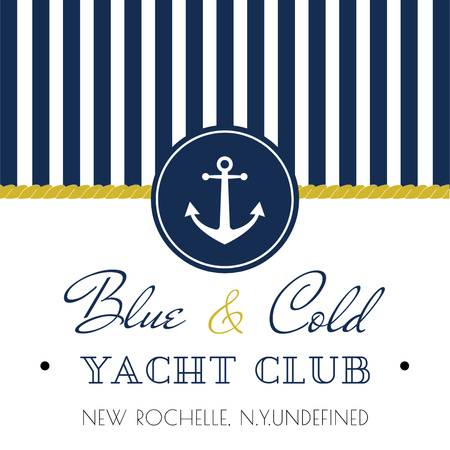 Ontwerpsjabloon van Instagram van Yacht club Ad with Anchor