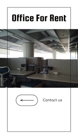 Moderni toimisto vuokrattavana tarjous valkoisena TikTok Video Design Template