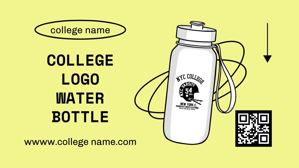 College Merchandise Offer Label 3.5x2in Tasarım Şablonu