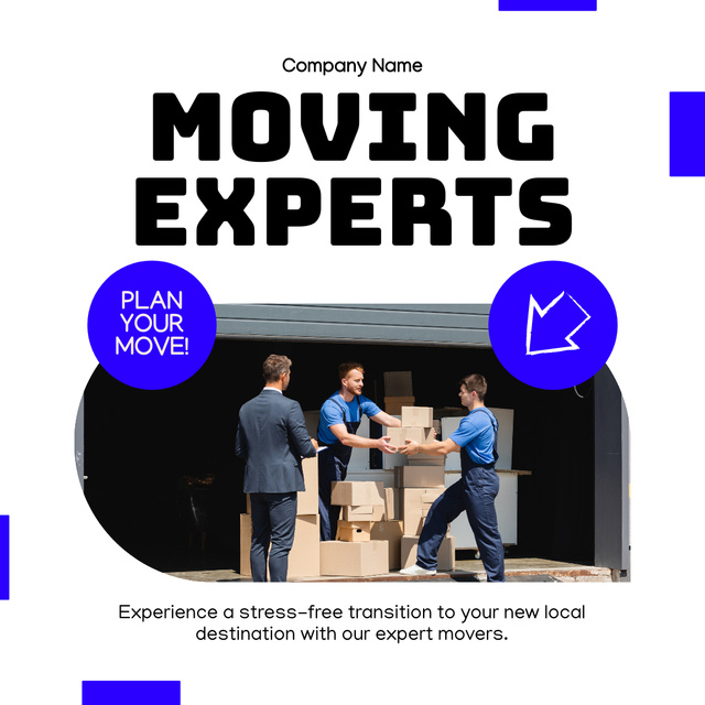 Offer of Stress-Free Moving Services Instagram AD – шаблон для дизайна