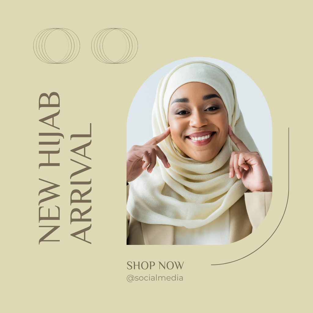 Ontwerpsjabloon van Instagram van New Fashion Arrival for Stylish Muslim Women