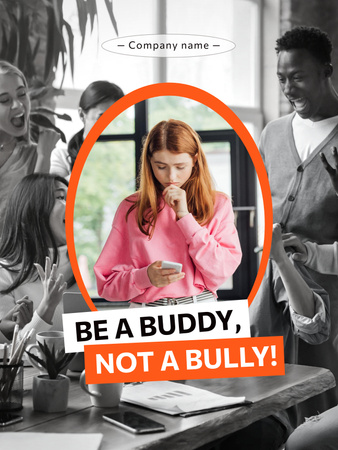 Designvorlage Awareness of Stop Bullying für Poster US