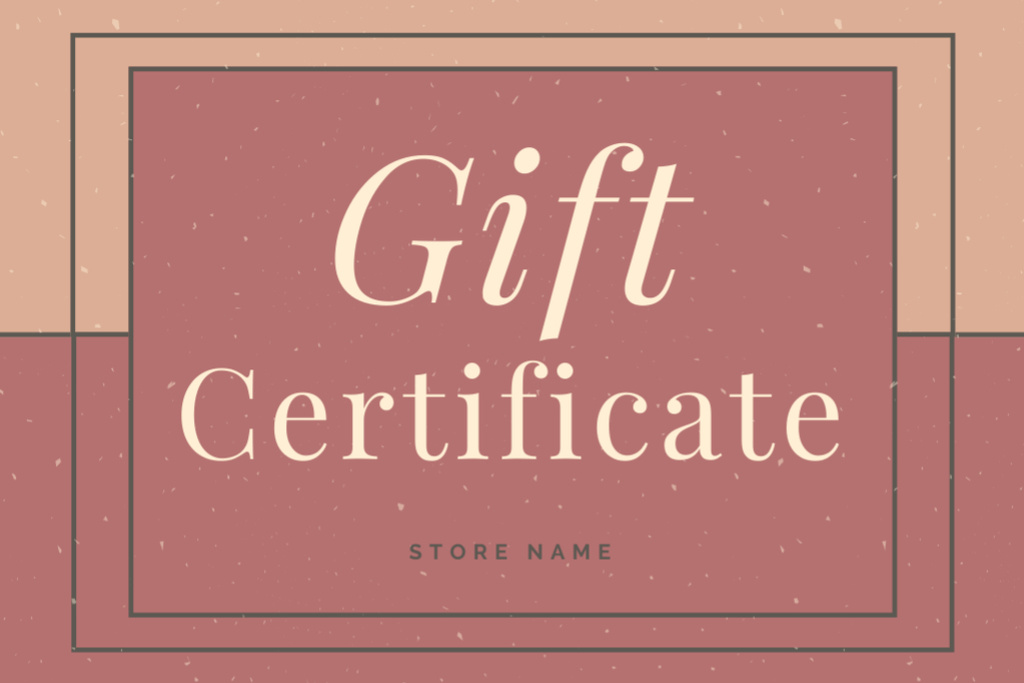 Pink Gift Voucher Offer Gift Certificate tervezősablon