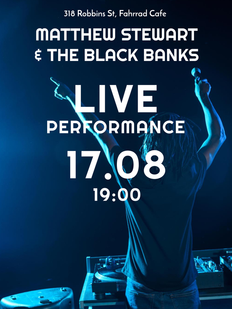Designvorlage Live Performance announcement Crowd at Concert für Poster US