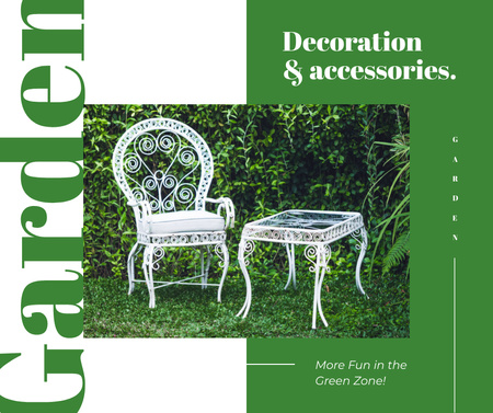 Platilla de diseño Elegant White garden Furniture Facebook
