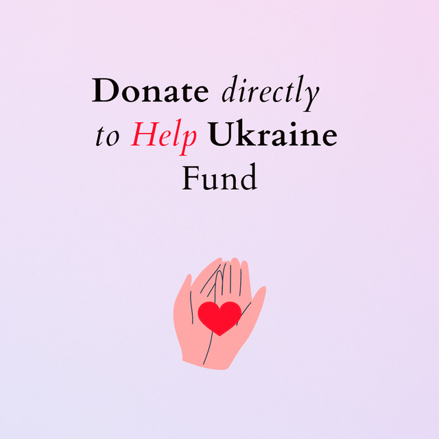 Donation of Funds to Ukraine Instagram Design Template