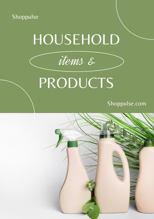 Household Products Offer Poster Design Template