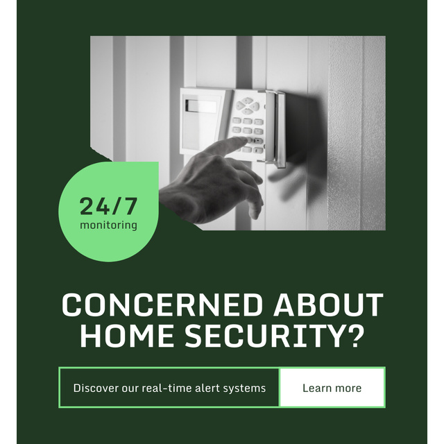 Home Security Systems LinkedIn post Design Template