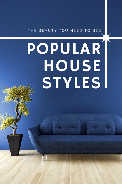 Designvorlage Popular House Styles für Pinterest
