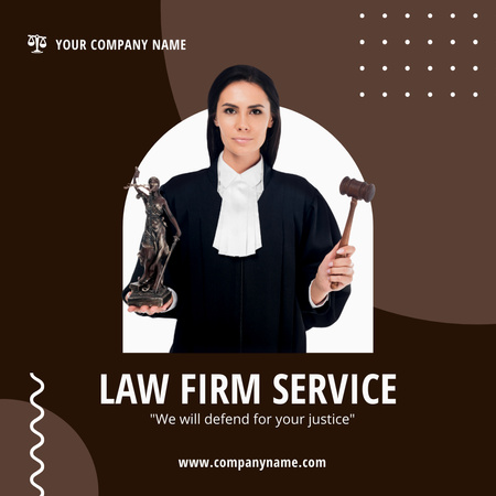 Template di design Legal Services Offer with Judge Instagram