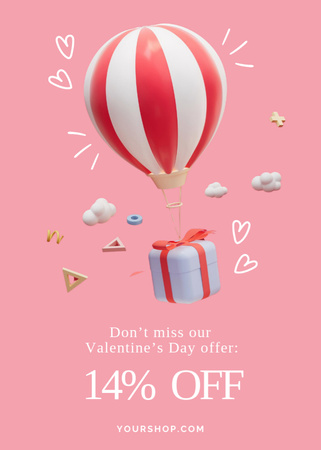 Special Offer on Valentine’s Day Postcard 5x7in Vertical Design Template