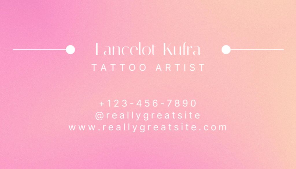 Plantilla de diseño de Illustrated Butterfly And Tattooist Services In Studio Offer Business Card US 