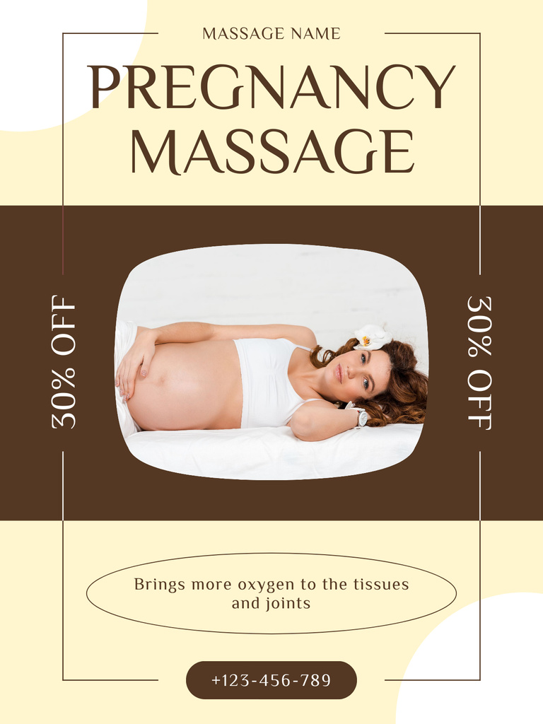 Massage Services for Pregnant Women Poster US Šablona návrhu