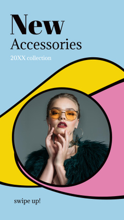 Plantilla de diseño de Female Fashion Clothes Ad with Offer of New Accessories Instagram Story 