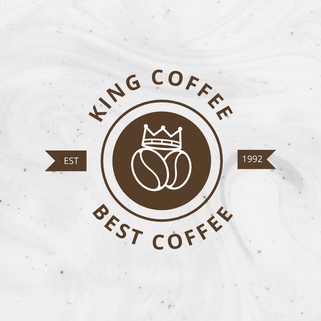 Ontwerpsjabloon van Logo van Best Fresh Coffee We Serve