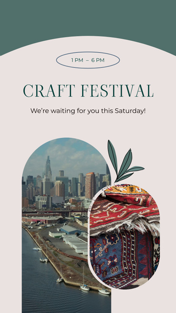 Designvorlage Craft Festival In City Announcement für Instagram Video Story