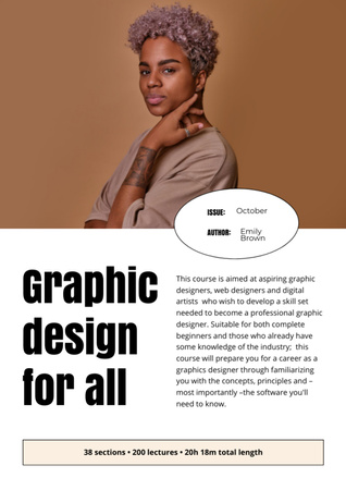 Information about Graphic Design Newsletter Šablona návrhu